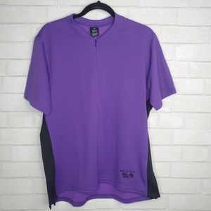 Mountain Hardwear Purple and Black Short Sleeve Tee